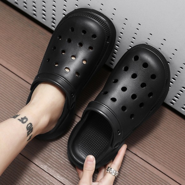 Men'S Fashion Solid Color Hollow Non-Slip Sandals