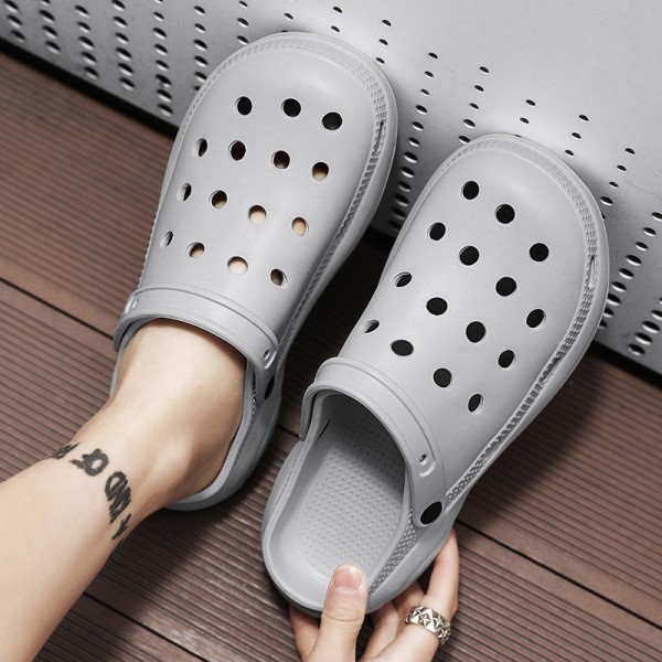 Men'S Fashion Solid Color Hollow Non-Slip Sandals