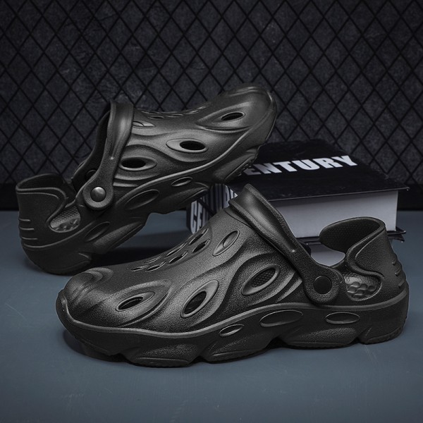 Men Fashion Hollow Lightweight Solid Color Sandals