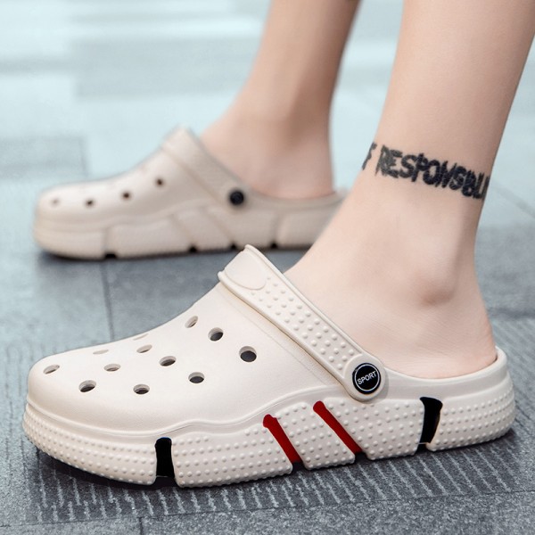 Men Fashion Baotou Non-Slip Hollow Breathable Sandals