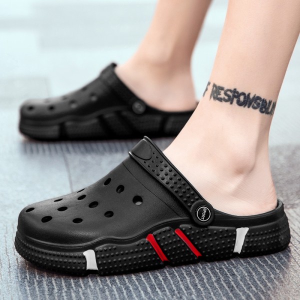 Men Fashion Baotou Non-Slip Hollow Breathable Sandals
