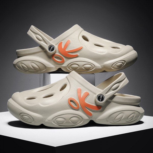 Men Fashion Breathable Hollow Thick Sole Non-Slip Sports Beach Sandals