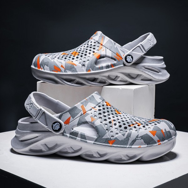 Men Fashion Lightweight Hollow Breathable Color Matching Sandals