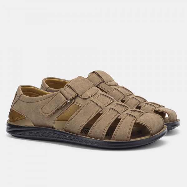 Men Casual Breathable Lightweight Pu Non-Slip Sandals
