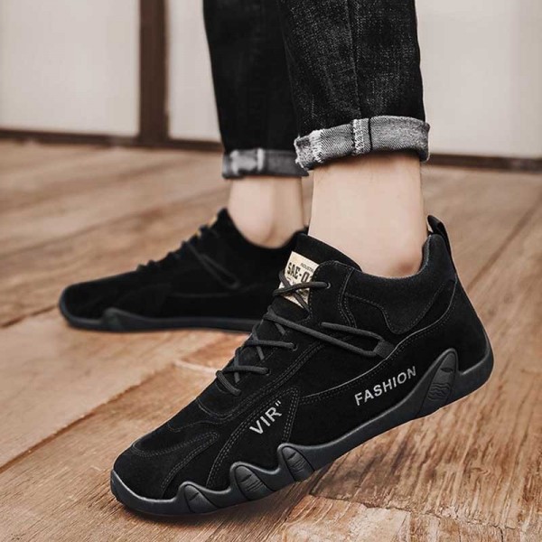 Men Fashion Casual Basic All-Match Letter Lace-Up Thick-Soled Sneakers