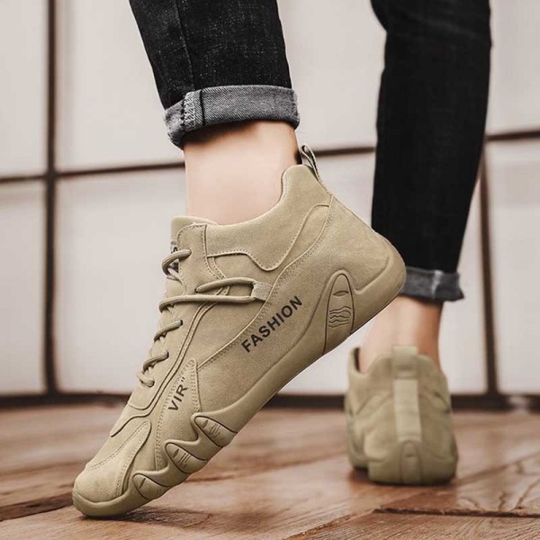 Men Fashion Casual Basic All-Match Letter Lace-Up Thick-Soled Sneakers