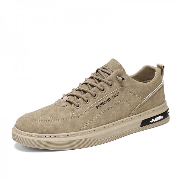 Men Fashion Casual Basic All-Match Letter Lace-Up Thick-Soled Sneakers