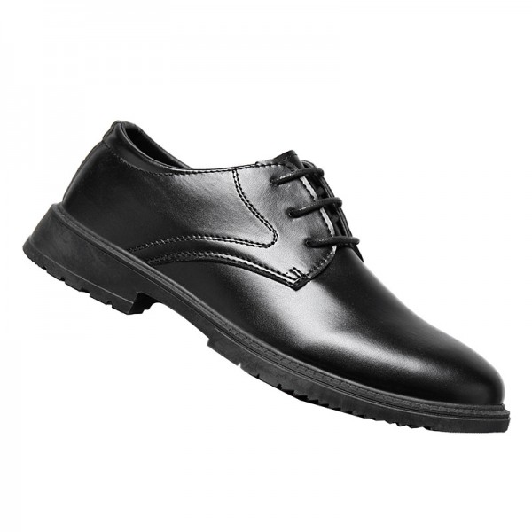 Men Fashion Casual Business British Style Lace-Up Low Heel PU Leather Shoes