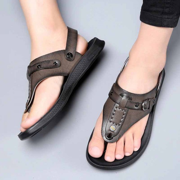 Men Summer Fashion Casual Beach Letters Print Flip Flops Sandals