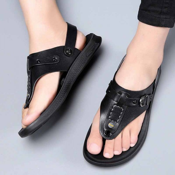 Men Summer Fashion Casual Beach Letters Print Flip Flops Sandals