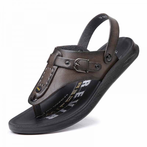 Men Summer Fashion Casual Beach Letters Print Flip Flops Sandals