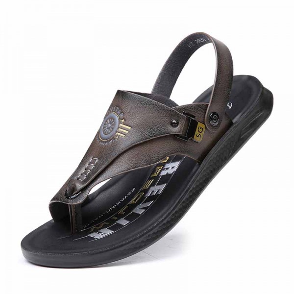 Men Summer Fashion Casual Beach Letters Print Flip Flops Sandals