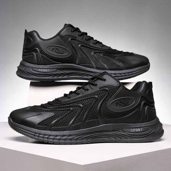 Men Fashion Casual Sports Mesh Lace-Up Thick-Soled Sneakers